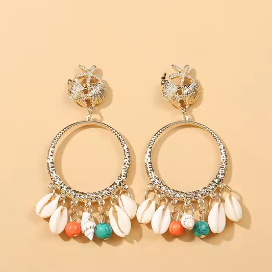 Shell Tassel Earrings – Elegant Statement