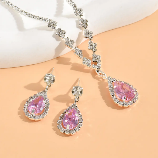 Crystal Grace Bridal Set – Necklace & Bracelet