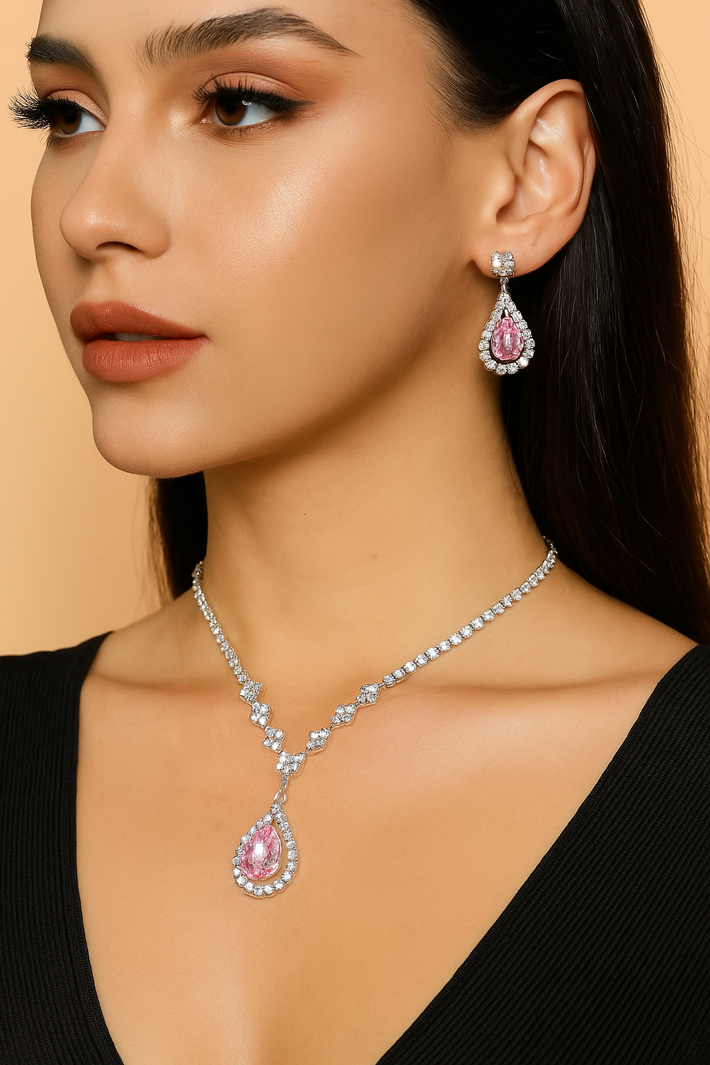 Crystal Grace Bridal Set – Necklace & Bracelet